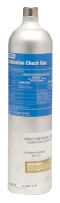 MSA 815308 1.3% Methane, 50% LEL Pentane, 15% Oxygen / Nitrogen Background Cylinder For Squirt Gas