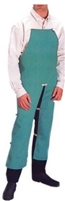 Anchor Brand CA-301S 24" x 48" FR Visual Green Cotton Sateen Split Leg Bib Apron
