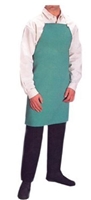 Anchor Brand CA-500 24" x 42" FR Visual Green Cotton Sateen Bib Apron