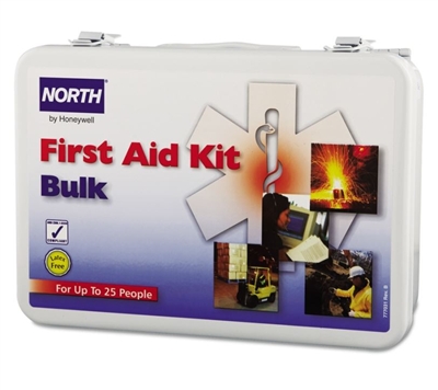North Safety 019703-0002L Metal Bulk First Aid Kit - 25 Person