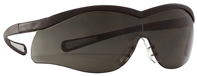North Safety T65005S Lightning Series Safety Glasses - Smoke Lens Black Frame