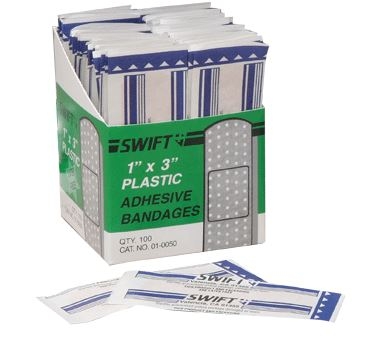 North Safety 010050 1" x 3" Plastic Adhesive Bandages