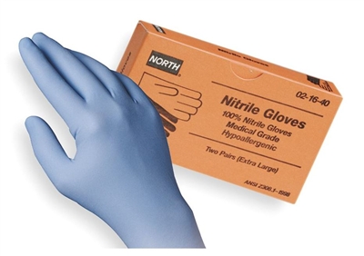 North Safety 021640 Nitrile Gloves - Medical Grade