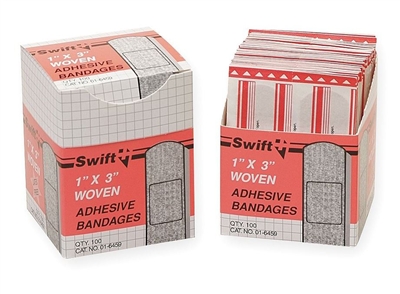 North Safety 016459 1" x 3" Woven Adhesive Bandages