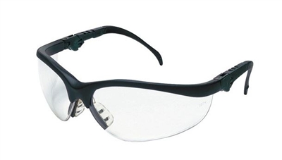 Crews KD310AF Klondike Plus Safety Glasses - Clear Anti-Fog Lens Black Frame