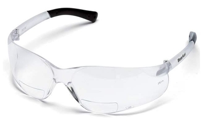 Crews BKH25 BearKat Magnifier Safety Glasses - Clear Lens 2.5 Diopter