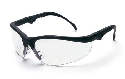 Crews K3H10 Klondike Magnifier Safety Glasses - Clear Lens +1.0 Diopter