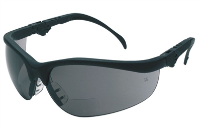 Crews K3H20G Klondike Magnifier Safety Glasses - Gray Lens +2.0 Diopter