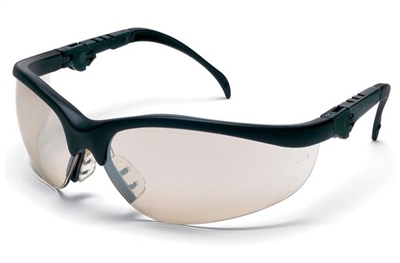 Crews KD319 Klondike Plus Safety Glasses - Indoor/Outdoor Mirror Lens Black Frame