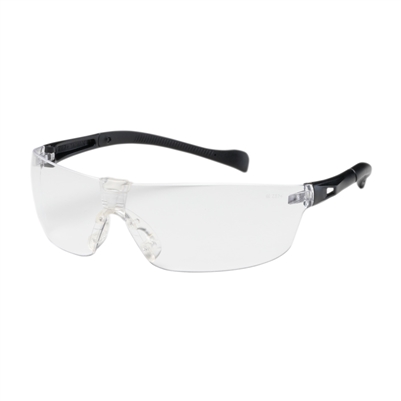 PIP 250-MT-10070 Monteray II Rimless Safety Glasses with Black Temple, Clear Lens and Anti-Scratch Coating