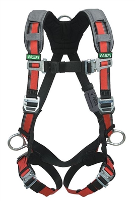 MSA 10105936 Evotech Full Body Harness - Standard Size With Back, Chest And Hips D-Ring And Shoulder Padding