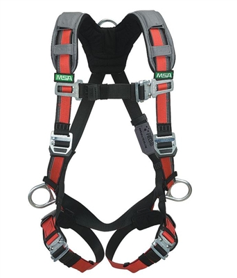 MSA 10105958 Evotech Full Body Harness - Standard Size With Back And Hips D-Ring And With Shoulder Padding