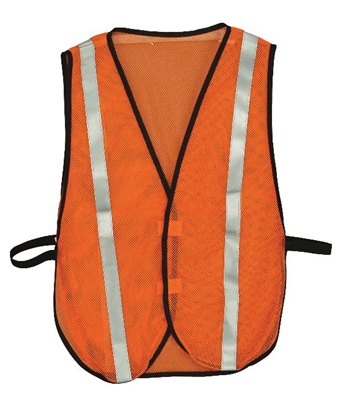 2W International 8018A Orange Blaze Mesh Safety Vest