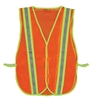 2W International 8018B Orange Blaze Mesh Safety Vest