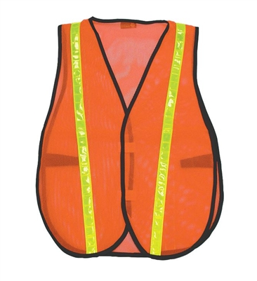 2W International 8018C Orange Blaze Mesh Safety Vest