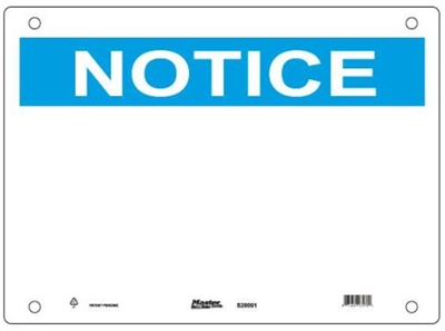 Guardian Extreme S20002 Notice Sign