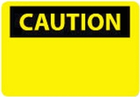 National Marker C1P 7" x 10" Pressure Sensitive Vinyl OSHA Caution Sign