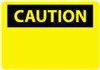 National Marker C1PB 10" x 14" Pressure Sensitive Vinyl OSHA Caution Sign