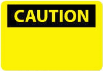 National Marker C1RB 10" x 14" Rigid Plastic OSHA Caution Sign