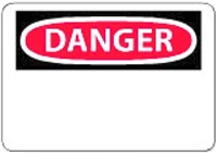 National Marker Company D1P 7" x 10" Pressure Sensitive Vinyl OSHA Danger Sign