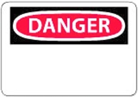 National Marker Company D1PB 10" x 14" Pressure Sensitive Vinyl OSHA Danger Sign