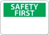 National Marker SF1R 7" x 10" Rigid Plastic OSHA Safety First Sign