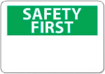 National Marker SF1RB 10" x 14" Rigid Plastic OSHA Safety First Sign
