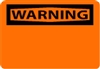 National Marker W1RB 10" x 14" Rigid Plastic OSHA Warning Sign