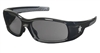 Crews SR112 Swagger Safety Glasses - Gray Lens Black Frame