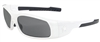 Crews SR122AF Swagger Safety Glasses - Gray Anti-Fog Lens White Frame