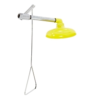 Guardian Equipment G1643YEL Horizontal-Mount Emergency Shower - Safety Yellow ABS Plastic Showerhead