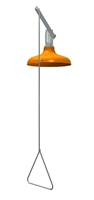 Guardian Equipment GBF1635YEL Barrier-Free Vertically Mounted Emergency Shower - Safety Yellow ABS Plastic Showerhead