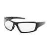 PIP 250-47-0020 Sunburst Full Frame Safety Glasses with Black Frame, Clear Lens and Anti-Scratch / Anti-Fog Coating