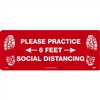 National Marker WFS74TX Practice Social Distancing Walk On Floor Sign