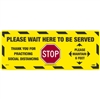 National Marker WFS75TX Please Wait Here Walk On Floor Sign