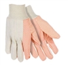 Southern Glove USD103 Medium Weight White Canvas Orange Dot Glove