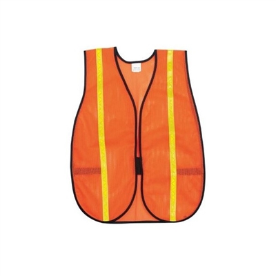 MCR River City V211R Orange Polyester Mesh Safety Vest