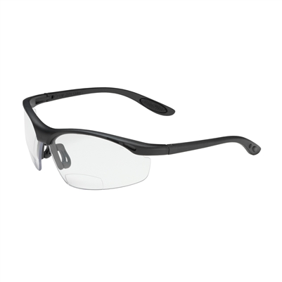 PIP 250-25-0020 Mag Readers Semi-Rimless Safety Readers with Black Frame, Clear Lens and Anti-Scratch Coating - +2.00 Diopter