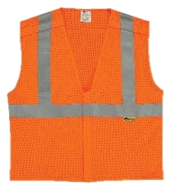 2W International B320C-2 Class 2 Orange Velcro Close Safety Vest