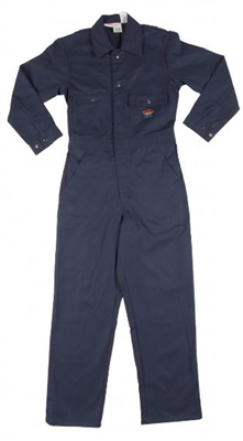 RASCO BFR750 7.5 Oz Navy Cotton Fire Retardant Coverall