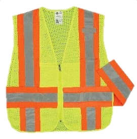 2W International DS525C-2 Class 2 Green Mesh Safety Vest