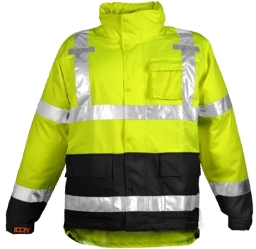 Tingley J24122 Fluorscent Yellow-Green Icon Breathable And High Visibility Waterproof Jacket