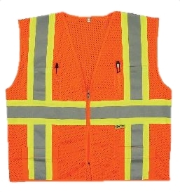 2W International M7038C-2 Orange Class 2 Safety Vest