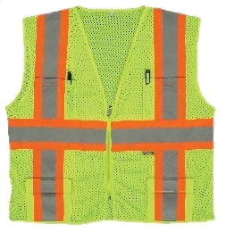 2W International M7048C-2 Lime Class 2 Safety Vest