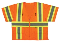2W International M7138C-3 Orange Class 3 Safety Vest