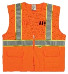 2W International MS330C-2 Class 2 Orange Safety Vest