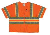 2W International MS339C-3 Orange Class 3 Safety Vest