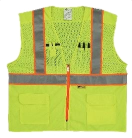 2W International MS530C-2 Class 2 Green Safety Vest