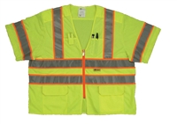 2W International MS539C-3 Green Class 3 Safety Vest