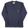 RASCO NTF453 Navy Fire Retardant Long Sleeve Cotton Henley